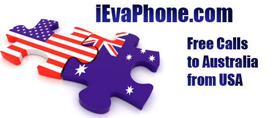 Free calls to Australia from USA on iEvaPhone