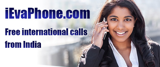 Free international calls from India on iEvaPhone
