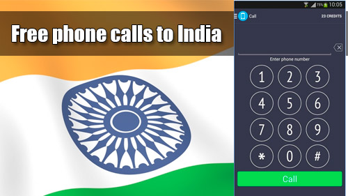 Free phone calls to India with iEvaPhone