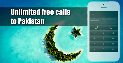 Unlimited free calls to Pakistan on iEvaPhone